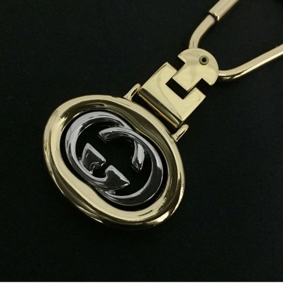 VINTAGE GUCCI INTERLOCKING G KEY RING CHARM - Picture 3 of 14